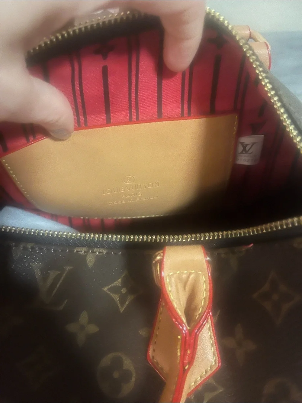 Luxury Brown Two Tone Monogram Fashion Top Handle Bag